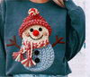 Faux Yarn Snowman DTF or Sublimation Transfer