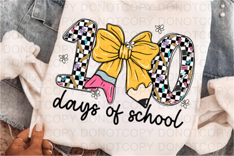 100 Days of School DTF or Sublimation Transfer