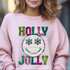 Holly Jolly Faux Glitter Sublimation or DTF Transfer
