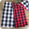 Plaid Towels Buffalo Black White