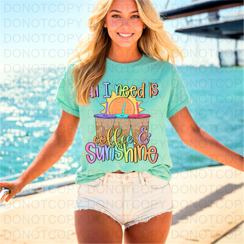 Coffee and Sunshine DTF or Sublimation Transfer
