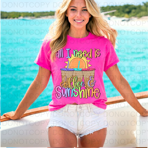 Coffee and Sunshine DTF or Sublimation Transfer