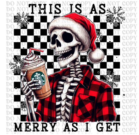 As Merry As It Gets DTF or Sublimation Transfer