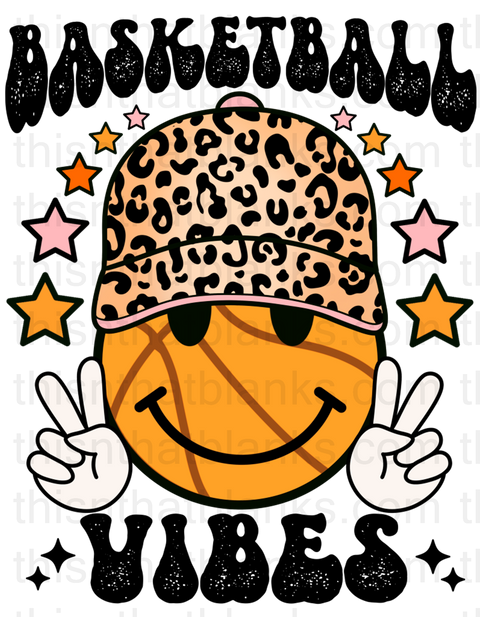 Basketball Vibes Hat Sublimation Or DTF Transfer