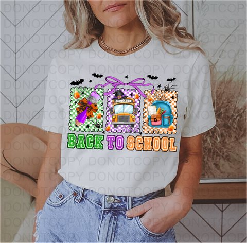 Spooky Back To School DTF or Sublimation Transfer