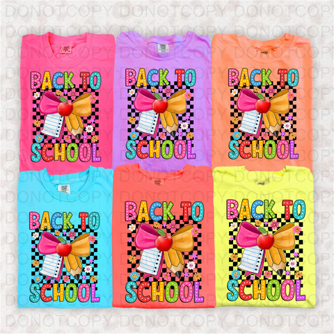 Back To School DTF or Sublimation Transfer