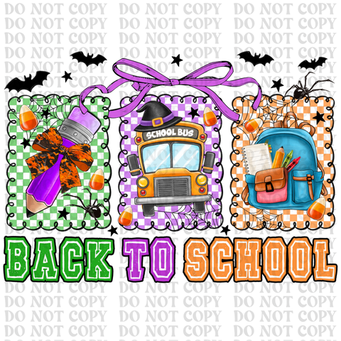 Spooky Back To School DTF or Sublimation Transfer