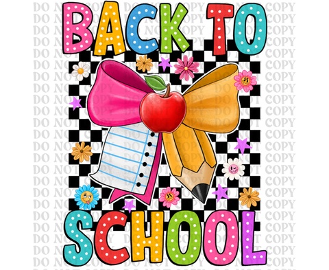 Back To School DTF or Sublimation Transfer