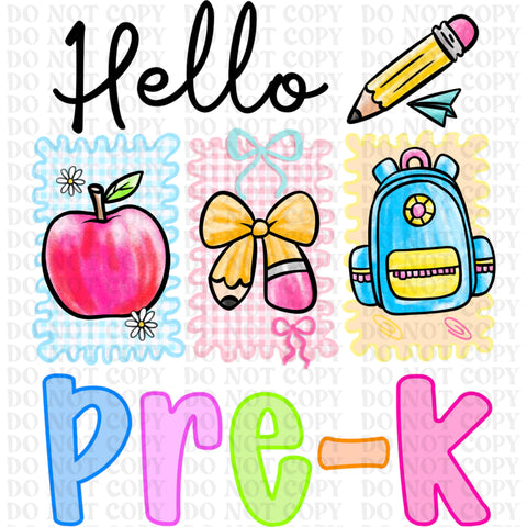 Back To School DTF or Sublimation Transfer