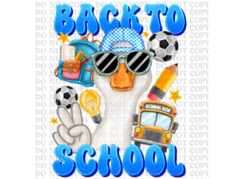 Back To School Goose DTF or Sublimation Transfer