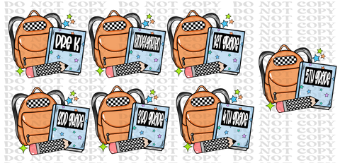 Boy Backpack Bundle DTF or Sublimation Transfer
