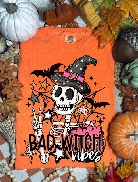 Bad Witch Vibes DTF or Sublimation Transfer