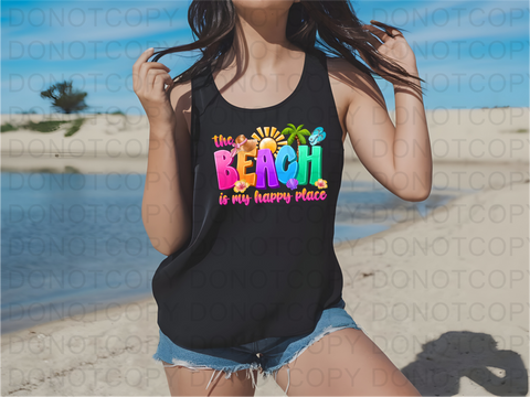 The Beach Is My Happy Place DTF or Sublimation Transfer