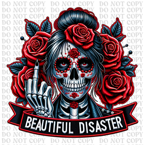 Beautiful Disaster DTF or Sublimation Transfer