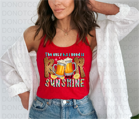 Beer And Sunshine DTF or Sublimation Transfer