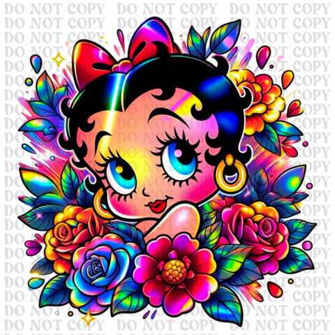 Neon Betty DTF or Sublimation Transfer