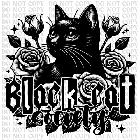 Black Cat Society DTF or Sublimation Transfer