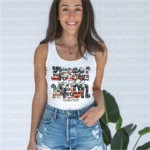 Blessed Is the Nation DTF or Sublimation Transfer