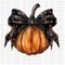 Black Bow Pumpkin DTF or Sublimation Transfer