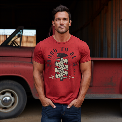 Blue Collar DTF or Sublimation Transfer