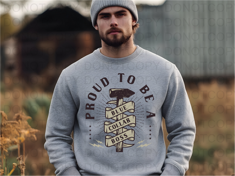 Blue Collar DTF or Sublimation Transfer