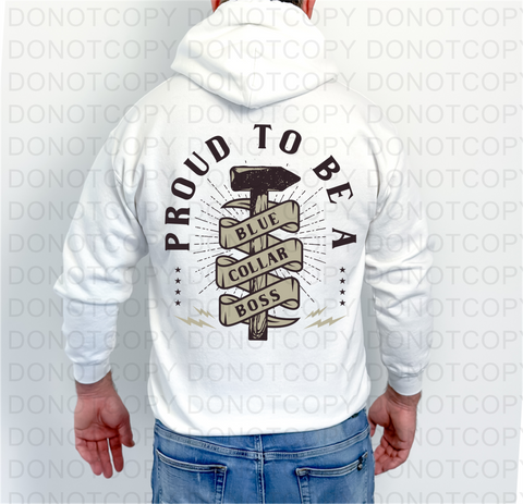 Blue Collar DTF or Sublimation Transfer