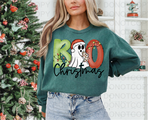 Boo Christmas DTF or Sublimation Transfer