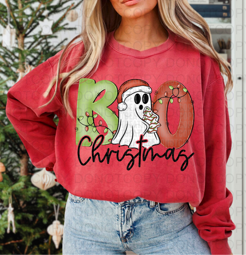 Boo Christmas DTF or Sublimation Transfer
