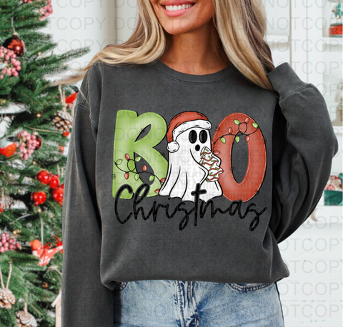 Boo Christmas DTF or Sublimation Transfer