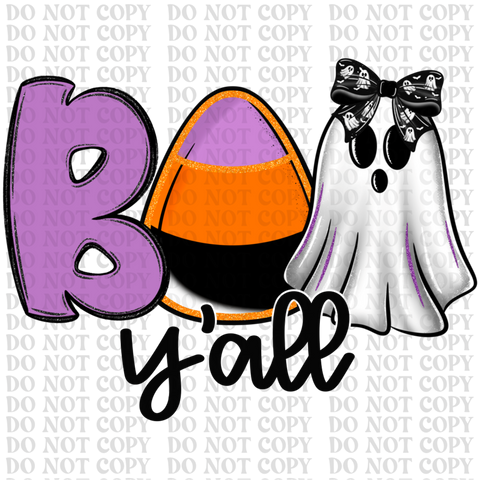 Boo Yall DTF or Sublimation Transfer