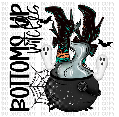 Bottoms Up Witches DTF or Sublimation Transfer