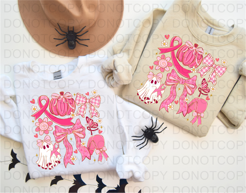Breast Cancer Bow DTF or Sublimation Transfer