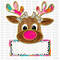 Brushstroke Reindeer DTF or Sublimation Transfer