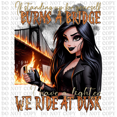 Burns a Bridge DTF or Sublimation Transfer