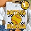 Chenille Softball Mama Sublimation Or DTF Transfer