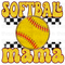 Chenille Softball Mama Sublimation Or DTF Transfer