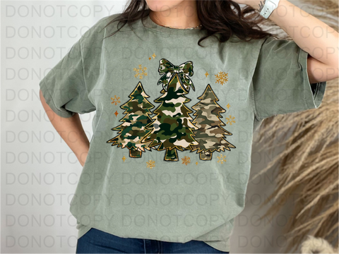 Camo Christmas DTF or Sublimation Transfer