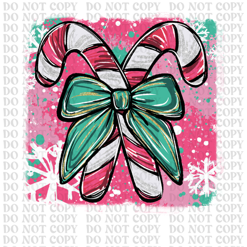 Candy Canes DTF or Sublimation Transfer