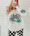 Checker Hearts DTF or Sublimation Transfer