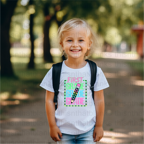 Checkered Pencil DTF or Sublimation Transfer
