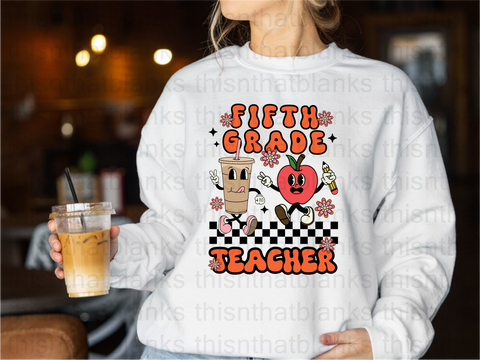 Checkered Teachers DTF or Sublimation Transfer