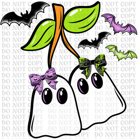 Cherry Ghosties DTF or Sublimation Transfer