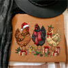 Christmas Chickens DTF or Sublimation Transfer