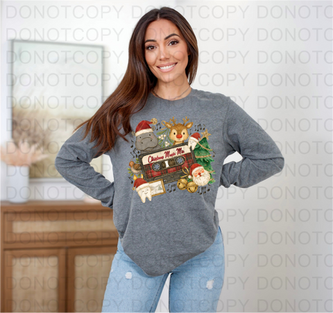 Christmas Music Mix DTF or Sublimation Transfer