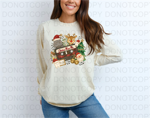 Christmas Music Mix DTF or Sublimation Transfer