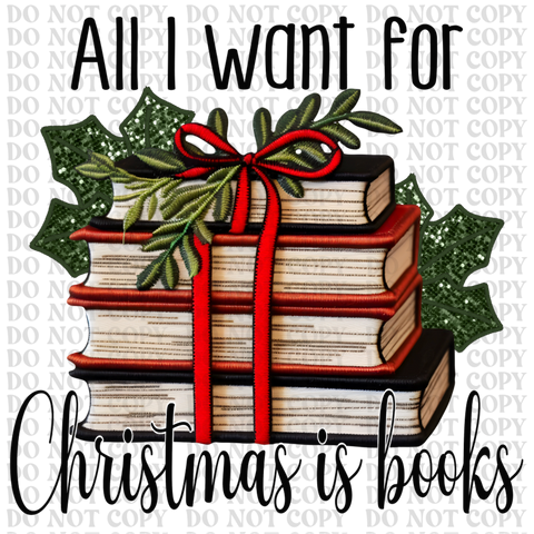 Christmas Books DTF or Sublimation Transfer