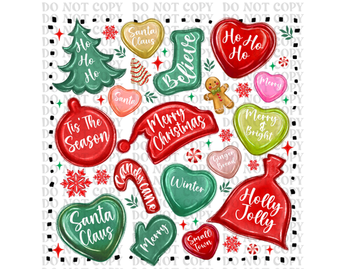 Christmas Candy Set DTF or Sublimation Transfer