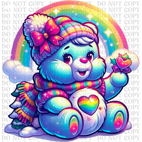 Christmas Care Bear Bundle DTF or Sublimation Transfer