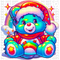 Christmas Care Bear Bundle DTF or Sublimation Transfer