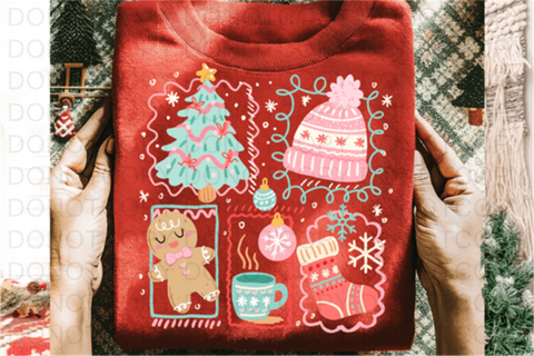 Christmas Collage DTF or Sublimation Transfer